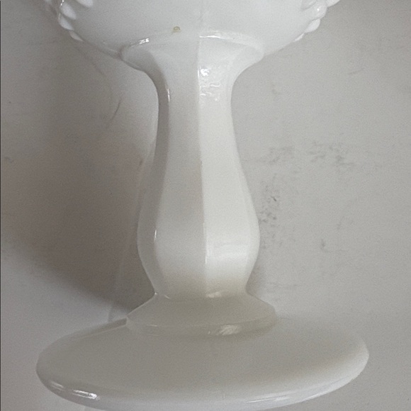 Vintage Fenton hobnail milk glass compote candy dish or base to fairy lamp - Picture 8 of 13